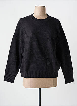 Pulover elasticitate mâneci lungi negru ESQUALO femeie