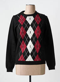 Pulover guler rotund mâneci lungi negru NATHAEL femme