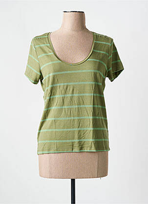 Tricou elasticitate mâneci scurte verde LES P'TITES BOMBES femeie