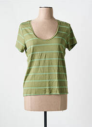 Tricou elasticitate mâneci scurte verde LES P'TITES BOMBES femeie