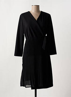 Rochie midi mâneci lungi mâneci lungi negru SIGNE NATURE femeie