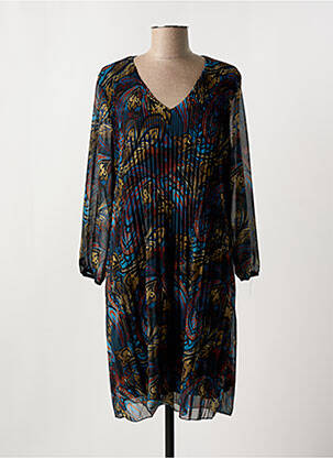 Rochie scurtă croială fluidă mâneci lungi negru SIGNE NATURE femeie