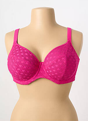 Sutien de costum de baie bretele elastice roz ELOMI femeie