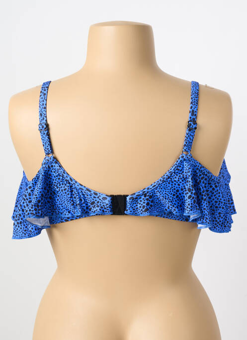 Sutien de costum de baie sutien cupe întregi cu decolteu înalt sutien cupe întregi cu decolteu înalt albastru ELOMI femme