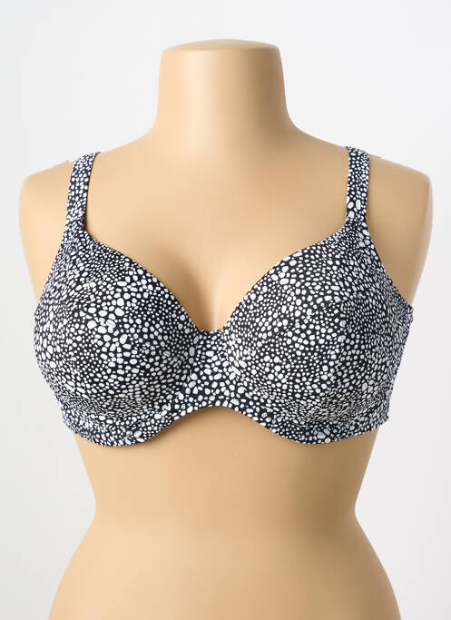 Sutien de costum de baie sutien cupe întregi cu decolteu înalt sutien cupe întregi cu decolteu înalt negru ELOMI femme