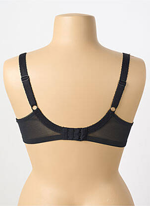 Sutien efect material satinat sutien cupe întregi cu decolteu înalt negru ELOMI femeie