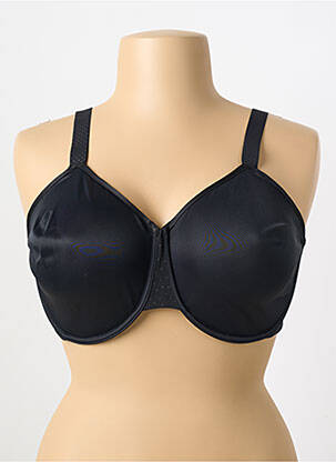 Sutien efect material satinat sutien cupe întregi cu decolteu înalt negru WACOAL femeie