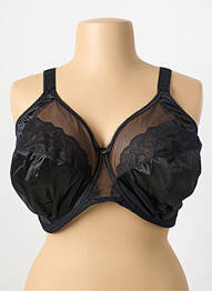 Sutien efect material satinat sutien cupe întregi cu decolteu înalt negru ELOMI femme