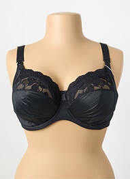 Sutien efect material satinat top sutien modelat negru ELOMI femme