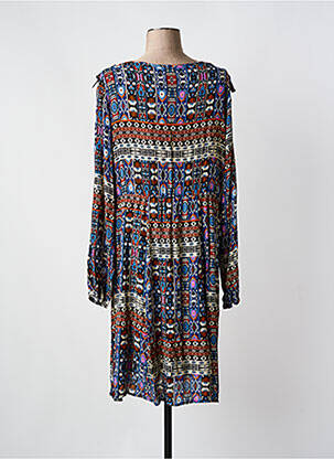 Rochie midi croială fluidă mâneci lungi albastru COLINE femeie