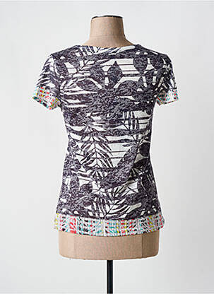 Tricou imprimeu fantezie mâneci scurte gri ZELIA femeie
