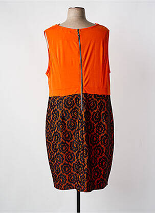 Rochie midi fără mâneci fără mâneci portocalie H-3 femeie