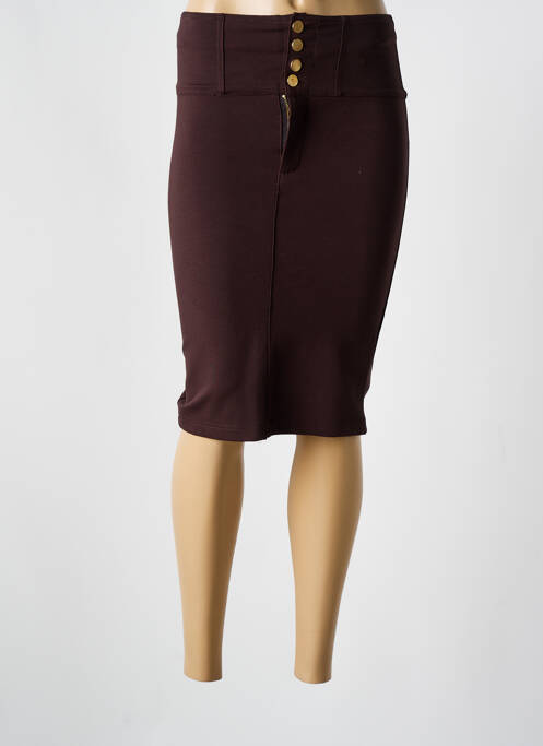 Fustă midi maro GOLD SK femeie