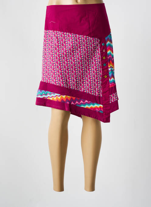 Fustă midi elasticitate violet COLINE femme