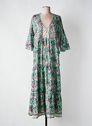 Rochie lungă verde COLINE femeie