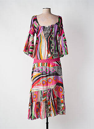 Rochie lungă mâneci lungi mâneci lungi violet COLINE femeie