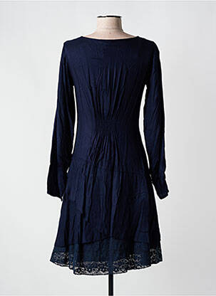 Rochie midi mâneci lungi mâneci lungi albastru COLINE femeie