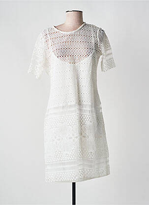 Rochie midi mâneci scurte mâneci scurte alb JUS D'ORANGE femeie
