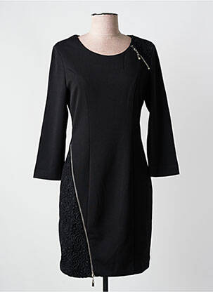 Rochie midi mâneci 3/4 mâneci 3/4 negru LANTIN femeie