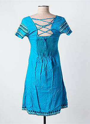 Rochie scurtă mâneci scurte mâneci scurte albastru COLINE femeie