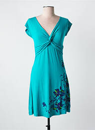 Rochie midi mâneci scurte mâneci scurte albastru COLINE femme
