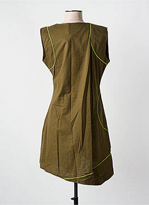Rochie scurtă mâneci scurte mâneci scurte verde COLINE femeie