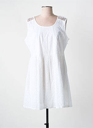Rochie scurtă mâneci scurte mâneci scurte alb COLINE femeie