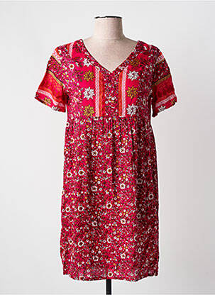 Rochie scurtă mâneci scurte mâneci scurte roz COLINE femeie