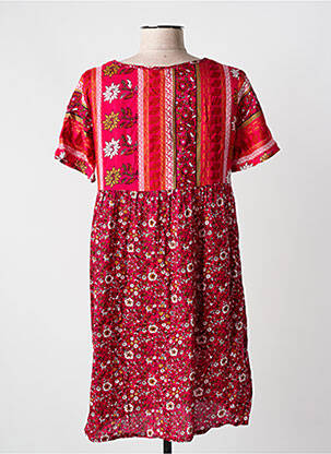 Rochie scurtă mâneci scurte mâneci scurte roz COLINE femeie