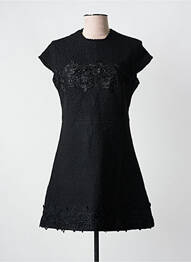 Rochie scurtă închidere cu fermoar la spate mâneci scurte negru J&W . femme