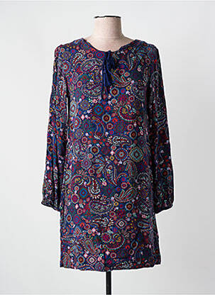 Rochie scurtă mâneci lungi mâneci lungi albastru COLINE femeie