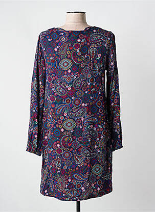 Rochie scurtă mâneci lungi mâneci lungi albastru COLINE femeie