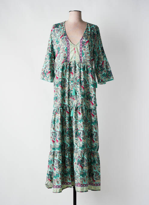 Rochie lungă verde COLINE femeie