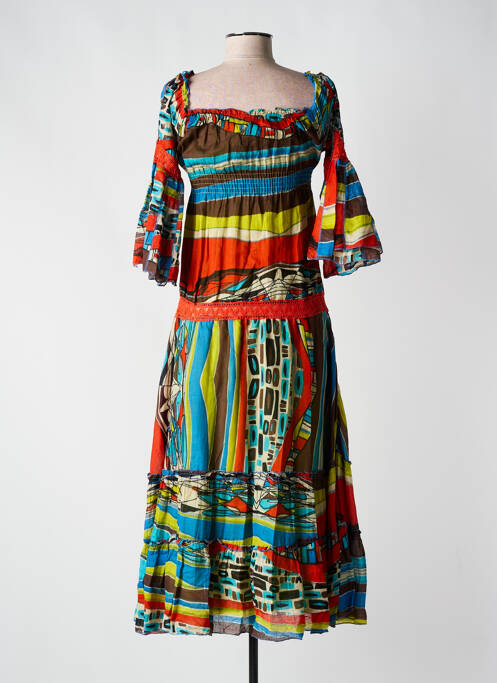 Rochie lungă albastru COLINE femeie