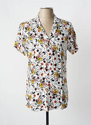 Cămașă cu mâneci scurte alb KZR bărbat