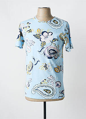 Tricou albastru MADE IN ITALY bărbat