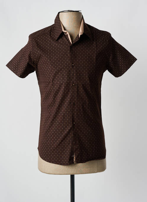 Cămașă cu mâneci scurte maro TONY COPPER bărbat