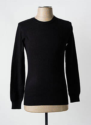 Pulover guler rotund mâneci lungi negru Y.TWO KNIT bărbat
