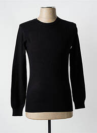 Pulover guler rotund mâneci lungi negru Y.TWO KNIT bărbat