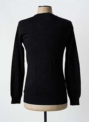 Pulover guler rotund mâneci lungi negru Y.TWO KNIT bărbat