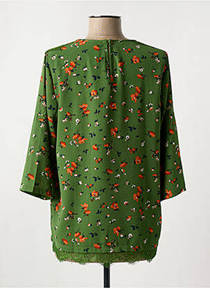 Bluză imprimeu floral mâneci 3/4 verde AKOZ DE TOI femeie