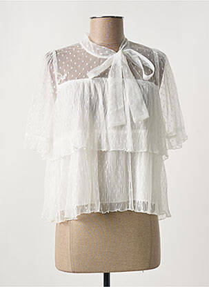 Top alb AZAKA femeie