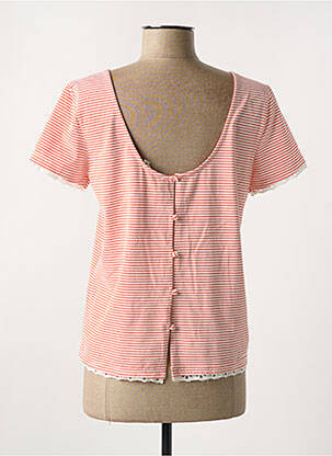 Tricou elasticitate mâneci scurte portocalie CERISE BLUE femeie