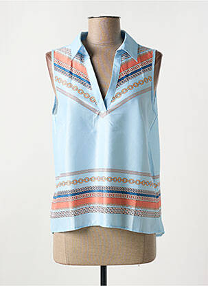 Top albastru AZAKA femeie