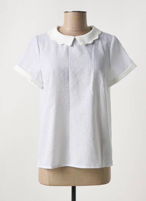 Top alb CERISE BLUE femeie