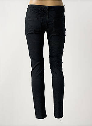 Pantalon slim țesătură poplin mărime normală negru ROSE PLAYER femeie