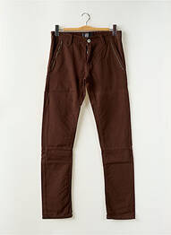 Pantalon chino țesătură poplin mărime normală maro HOPENLIFE homme