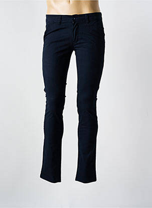 Pantalon chino țesătură poplin mărime normală albastru LEEYO JEANS bărbat