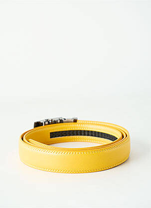 Curea efect material satinat galben MASSILIANO SERGIO unisex