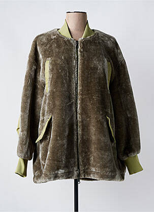 Jachete casual guler rotund verde BLONDE NO.8 femeie